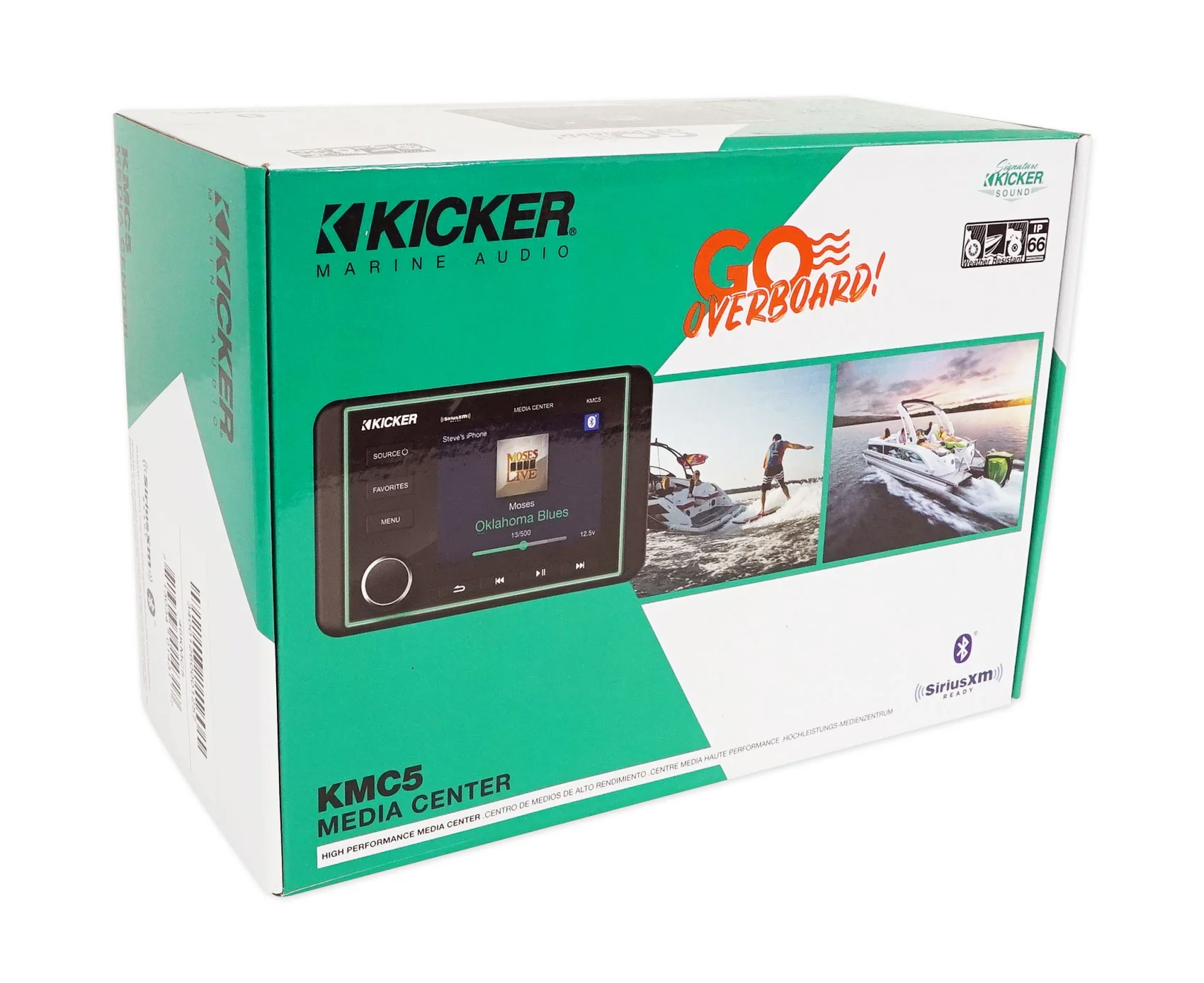 KICKER KMC5 Marine Digital Media Bluetooth Receiver+Remote+(4) 6.5" LED Speakers - Image 20