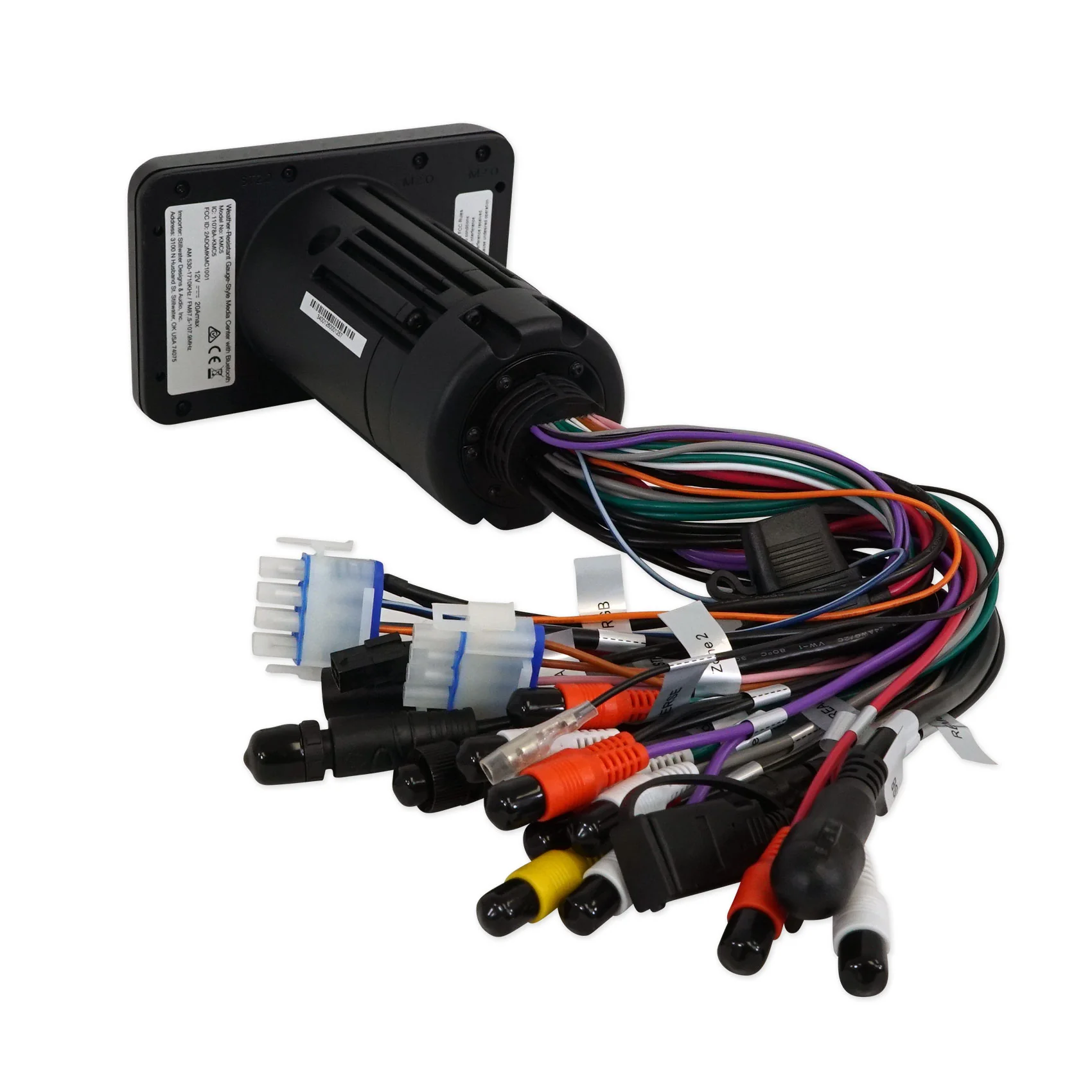 KICKER KMC5 Marine Digital Media Bluetooth Receiver+Remote+(4) Black 8" Speakers - Image 14