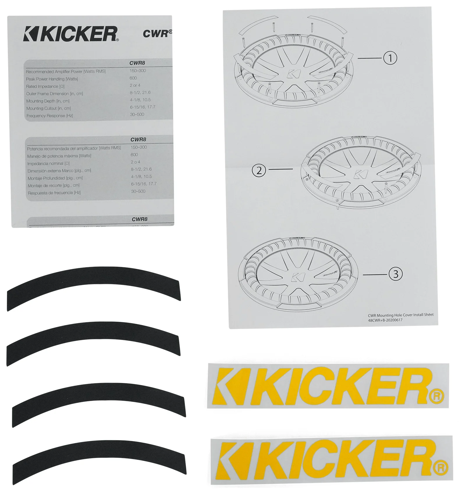 Kicker 48CWR104 COMPR10 10" 800 Watt Car Subwoofer+Sealed Sub Box Enclosure - Image 16