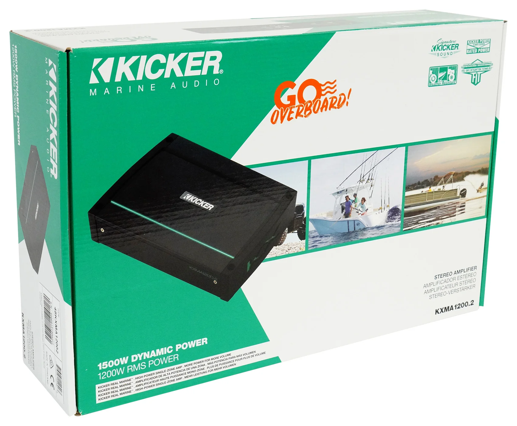 KICKER 48KXMA12002 1200 Watt 2-Channel Marine Boat Amplifier+Amp Kit KXMA1200.2 - Image 18