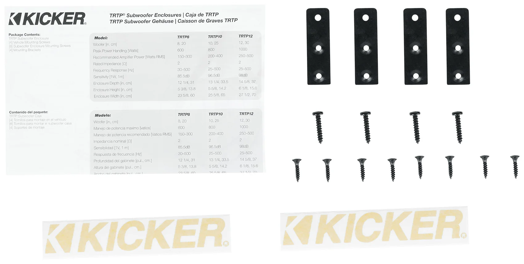 KICKER 48TRTP122 TRTP 12" 1000w Down Firing Subwoofer Enclosure+Passive Radiator - Image 9