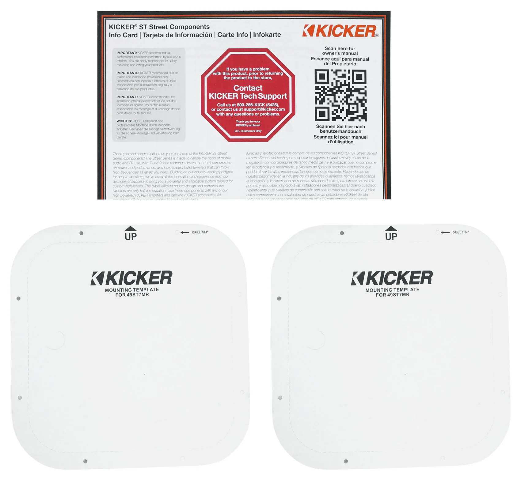 Pair Kicker ST7MR 7" Square Mid-Range Speakers 8-ohm+Portable Bluetooth Speaker - Image 21