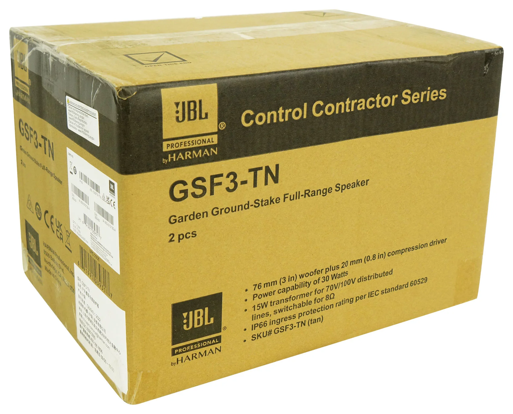 (10) JBL-GSF3-TN 3" Landscape Ground Stake 70v Commercial Speakers+8" Sub+Amp - Image 3