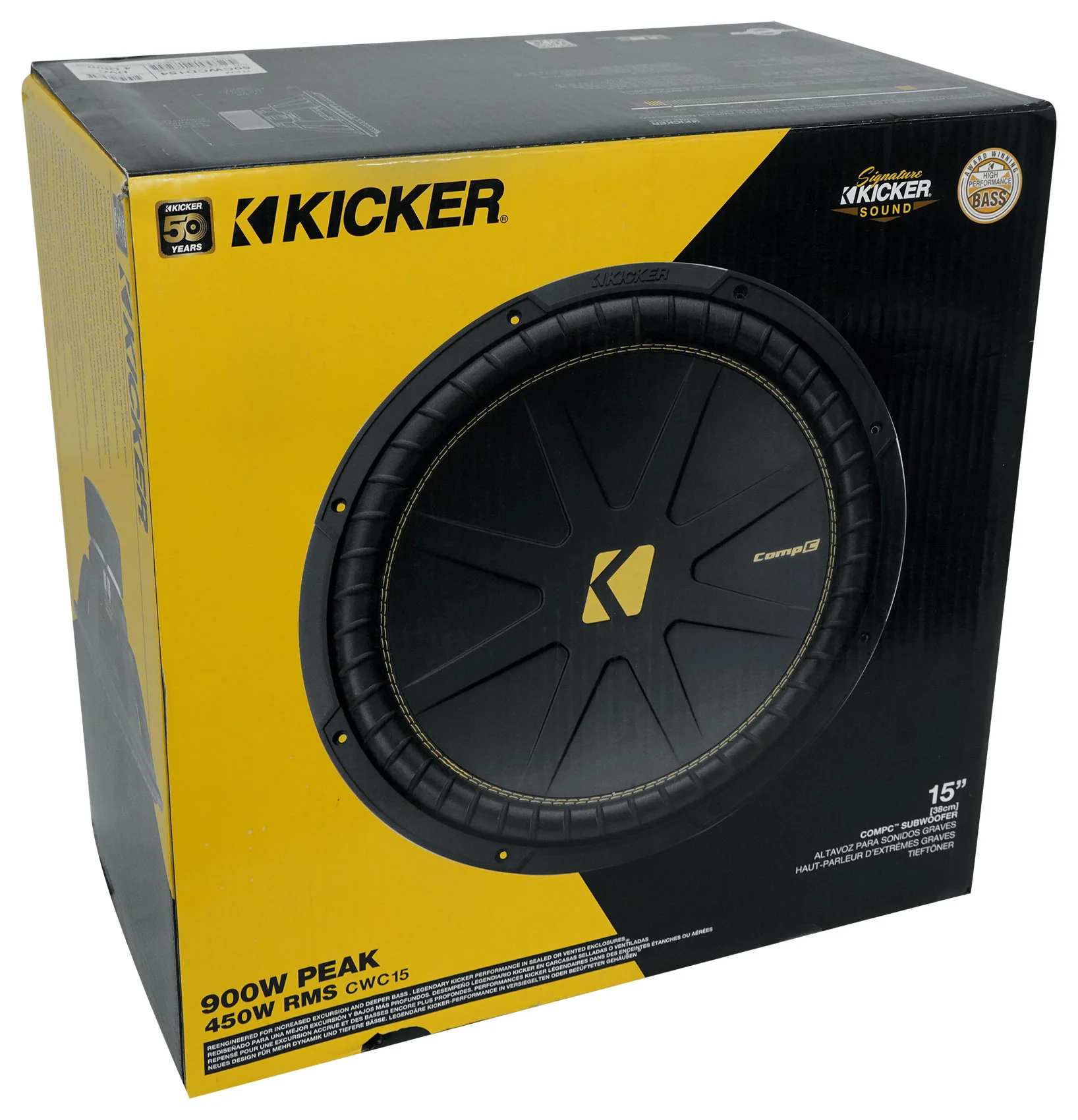 Kicker 50CWCD154 CompC 15" DVC Car Subwoofer+Mono Amplifier+Amp Kit CWCD154 - Image 10