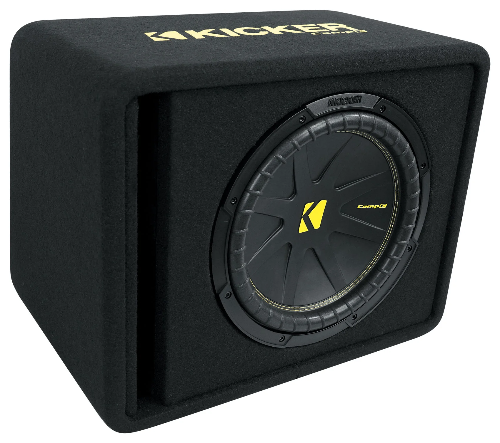 Kicker 50VCWC124 CompC 12" Subwoofer in Vented Sub Box+Amplifier+Amp Kit VCWC124 - Image 2