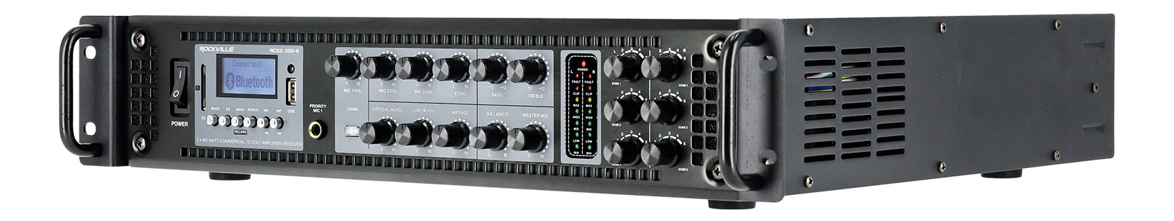 PEN-65T Black 6.5" Pendant Speakers 6-Pack + RCS2-320-6 Amplifier Bundle - Image 5