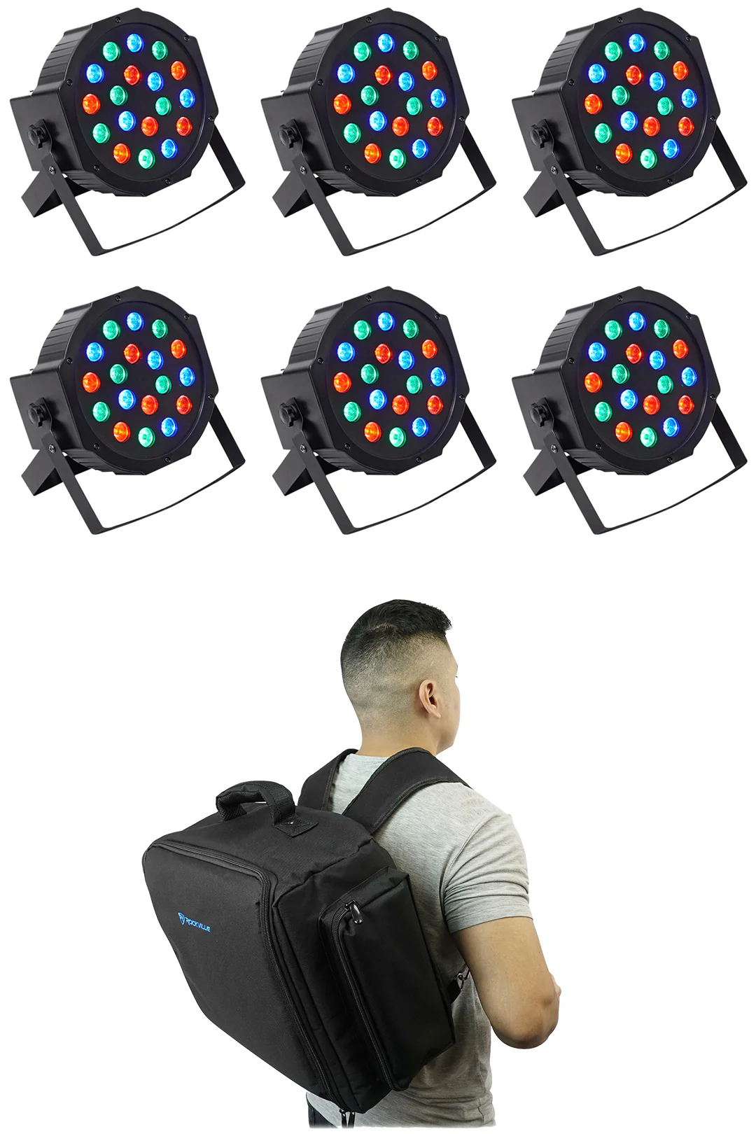 RockPAR50 6-Pack + RLBP6 Backpack Bundle