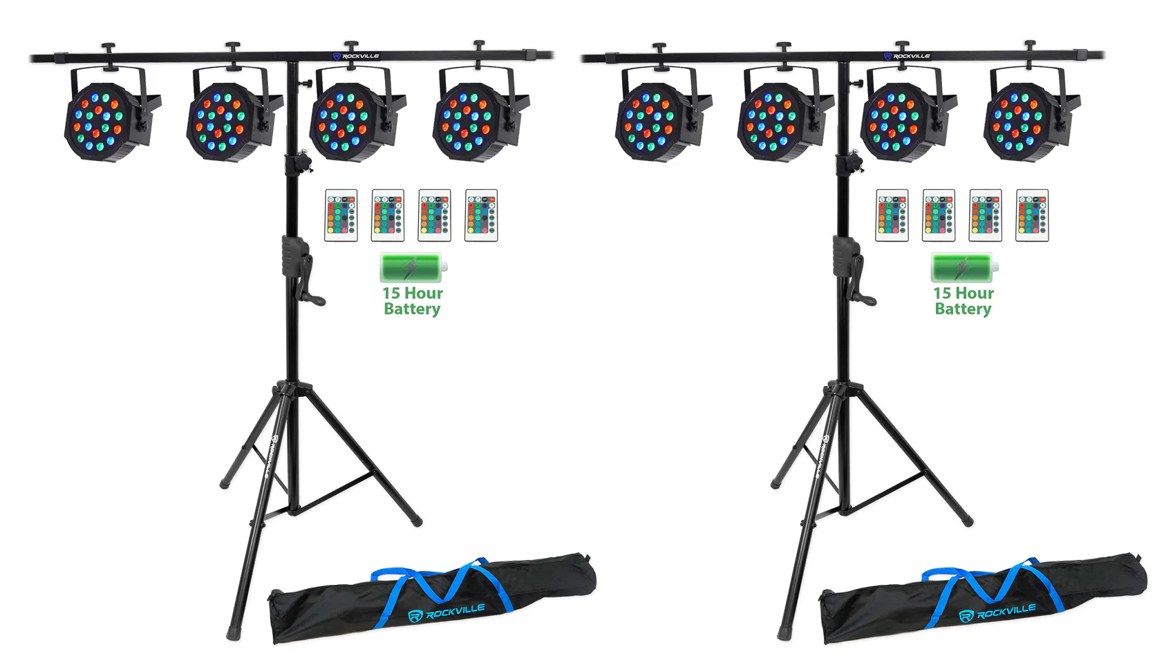 BATTERY PAR 50 8-Pack + (2) RVCS2 Crank Stand Bundles