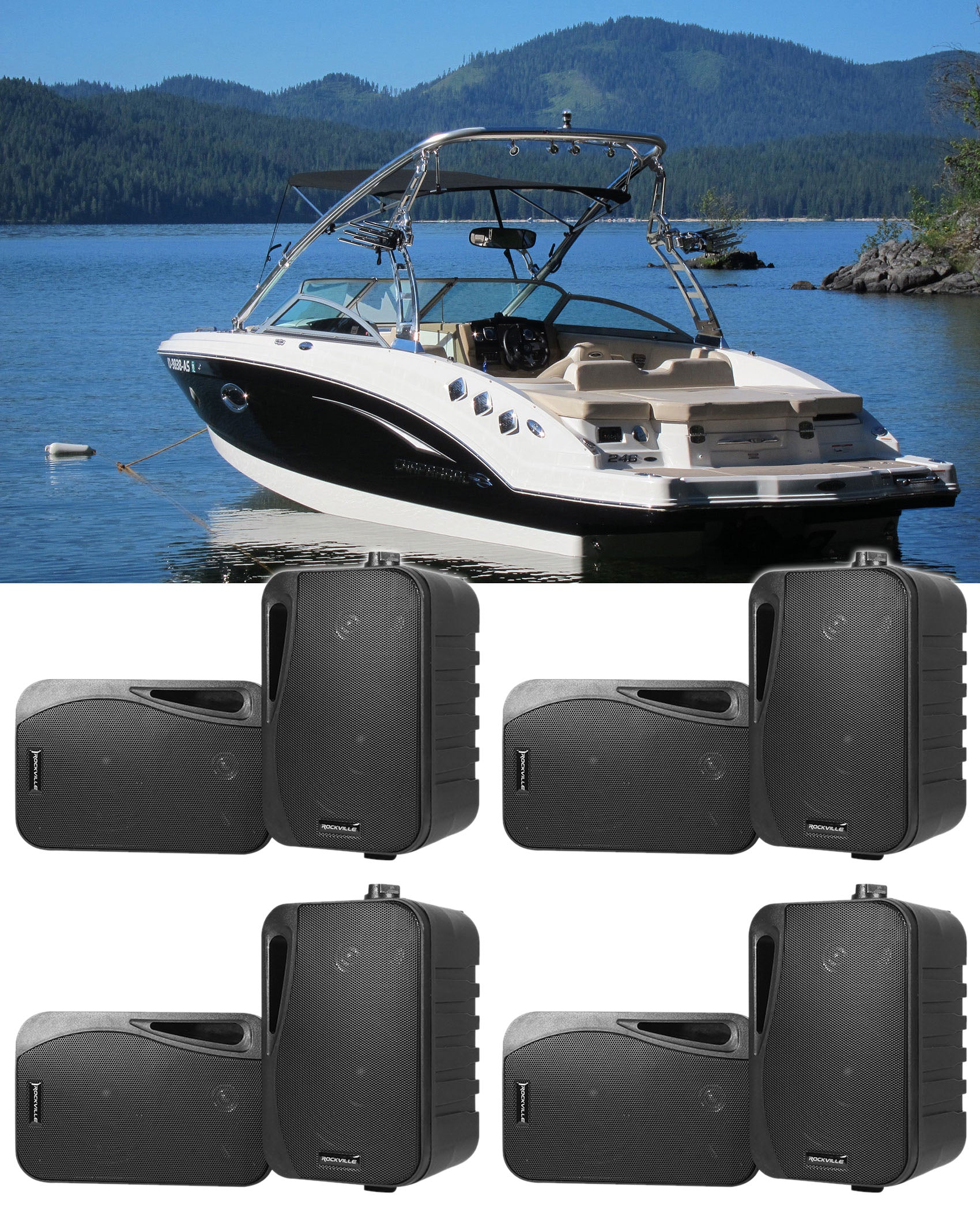 HP4S-8 BK BOAT 4-Pair