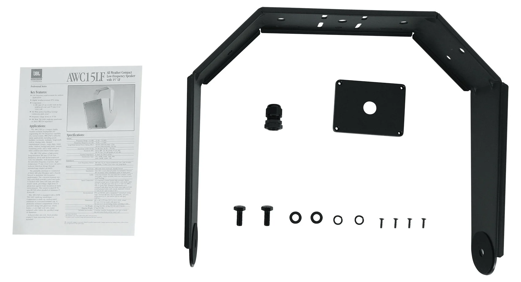 JBL AWC15LF-BK 15" Black Indoor/Outdoor 70V Surface Mount Commercial Subwoofer [Open Box] - Image 8