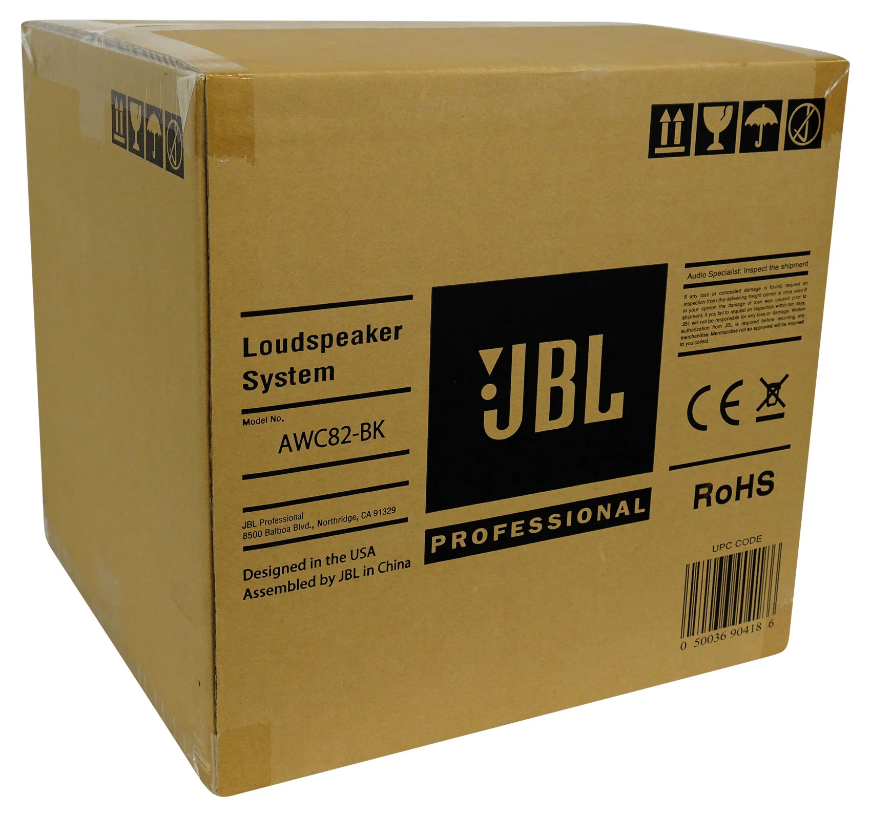 JBL AWC82-BK 8" 200w Black Indoor/Outdoor 70V Surface Mount Commercial Speaker [Open Box] - Image 7