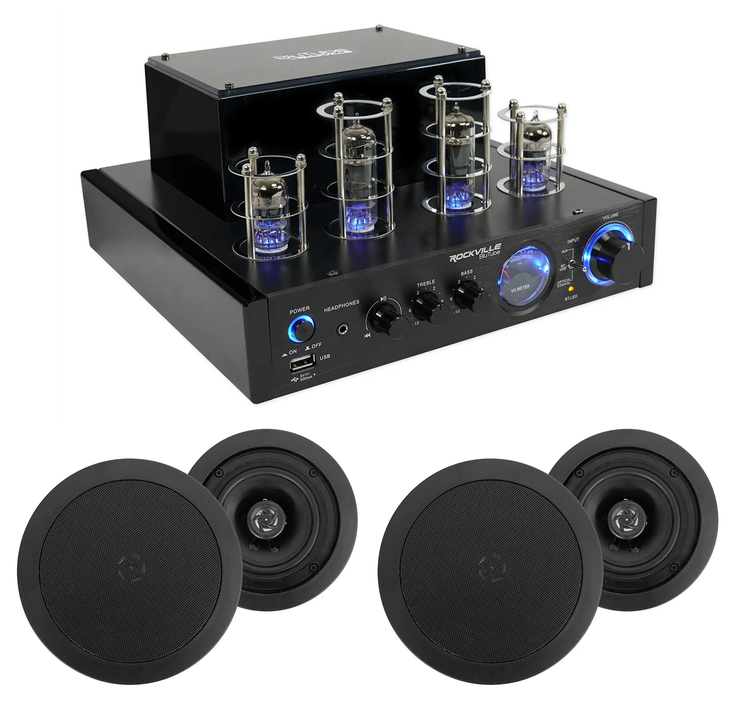 BluTube LED + HC55 Black 4-Pack Bundle
