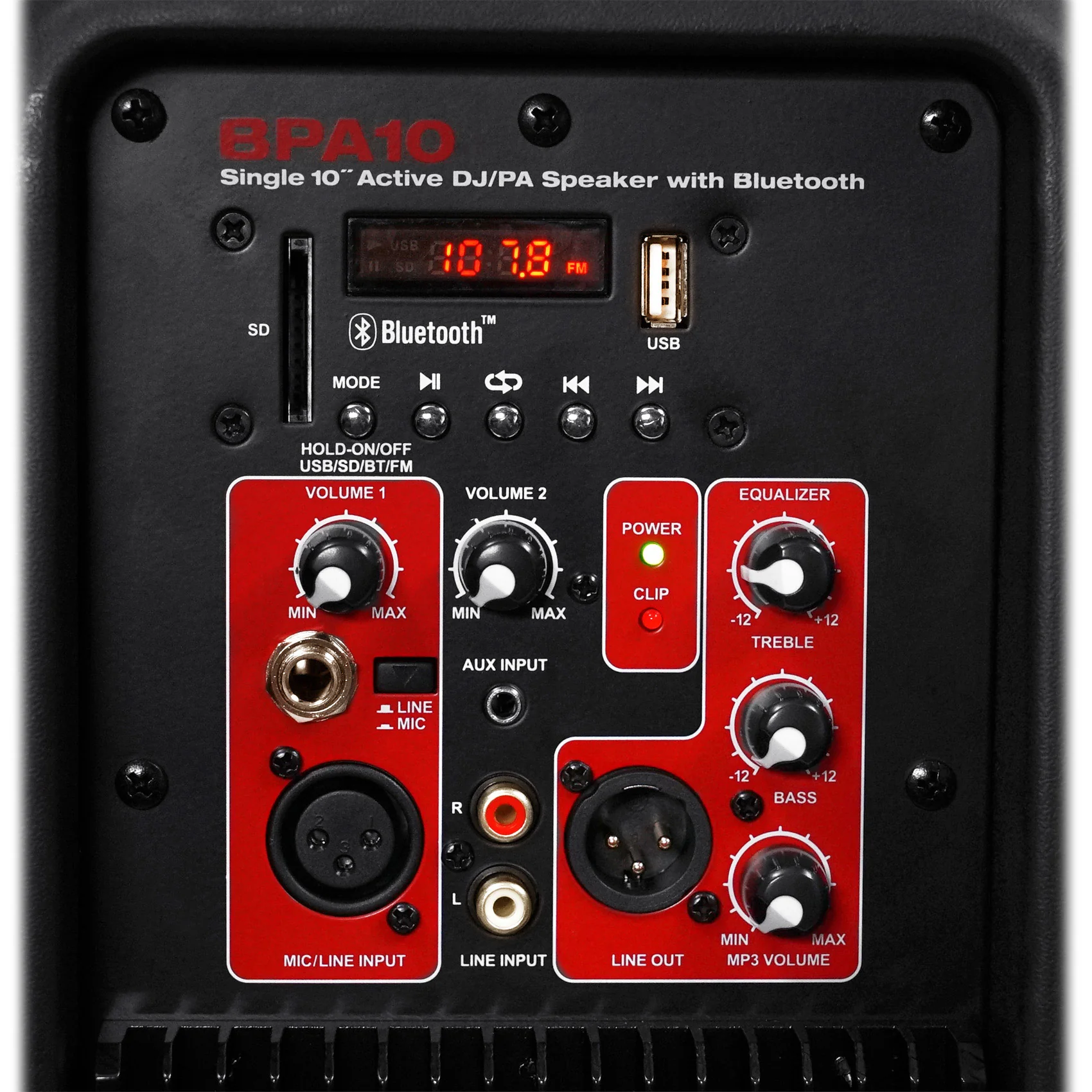BPA10 10" Powered Speaker + Samson Handheld Wireless Mic Bundle - Image 9