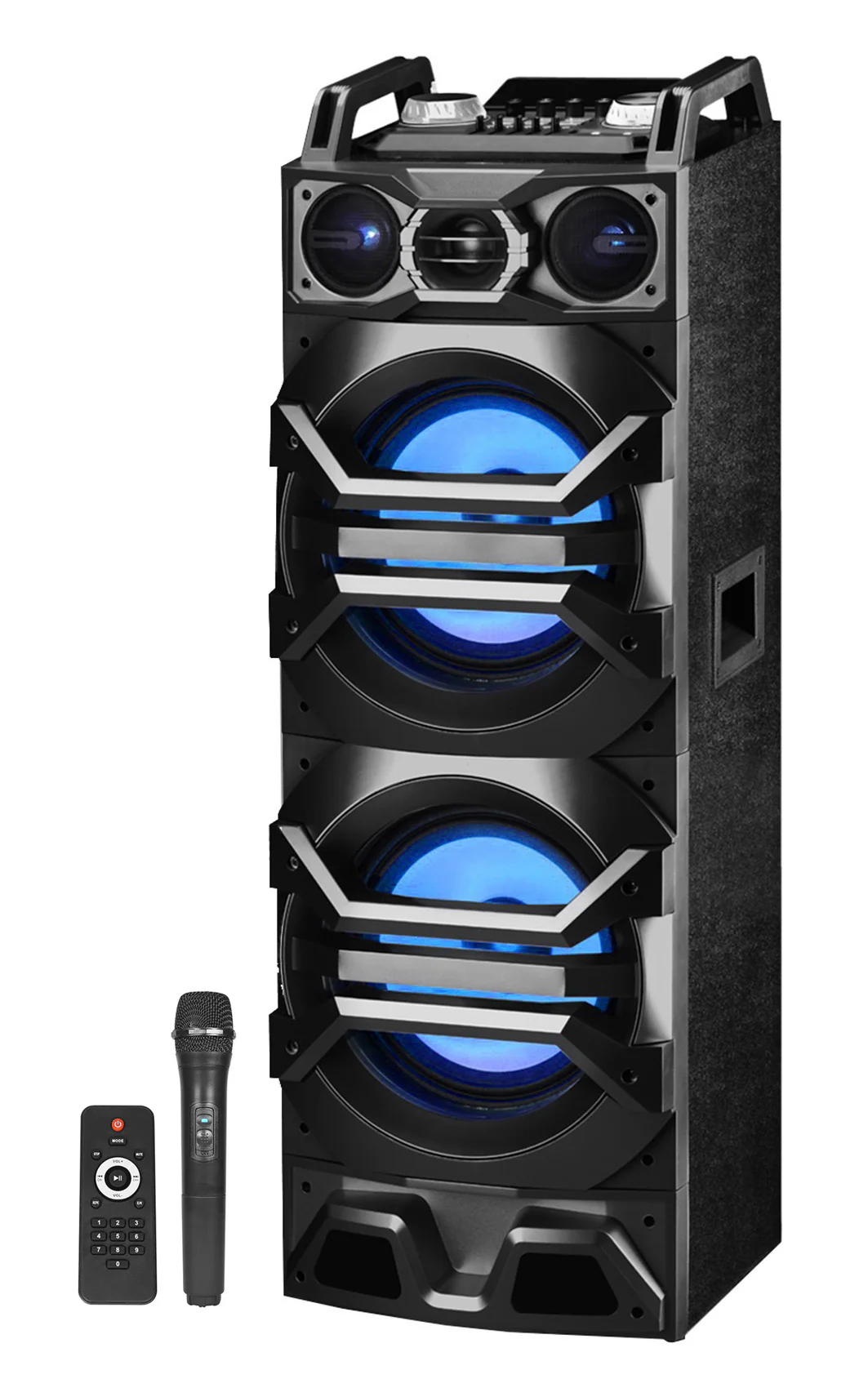 Pair Technical Pro Dual 10" Powered 3000w Bluetooth Speakers w/USB/SD/LED+Mic - Image 8