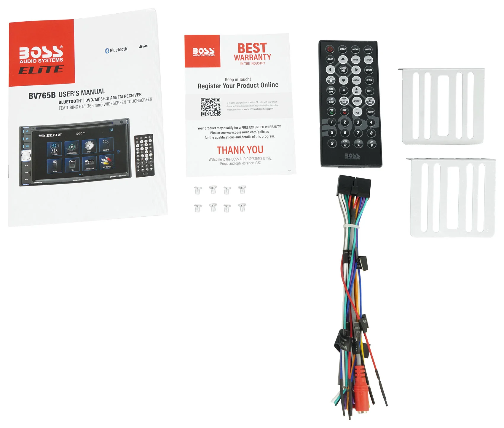 Boss Audio BV765B 6.5" In-Dash Car Monitor DVD Receiver w/Bluetooth/AM/FM+Camera - Image 7