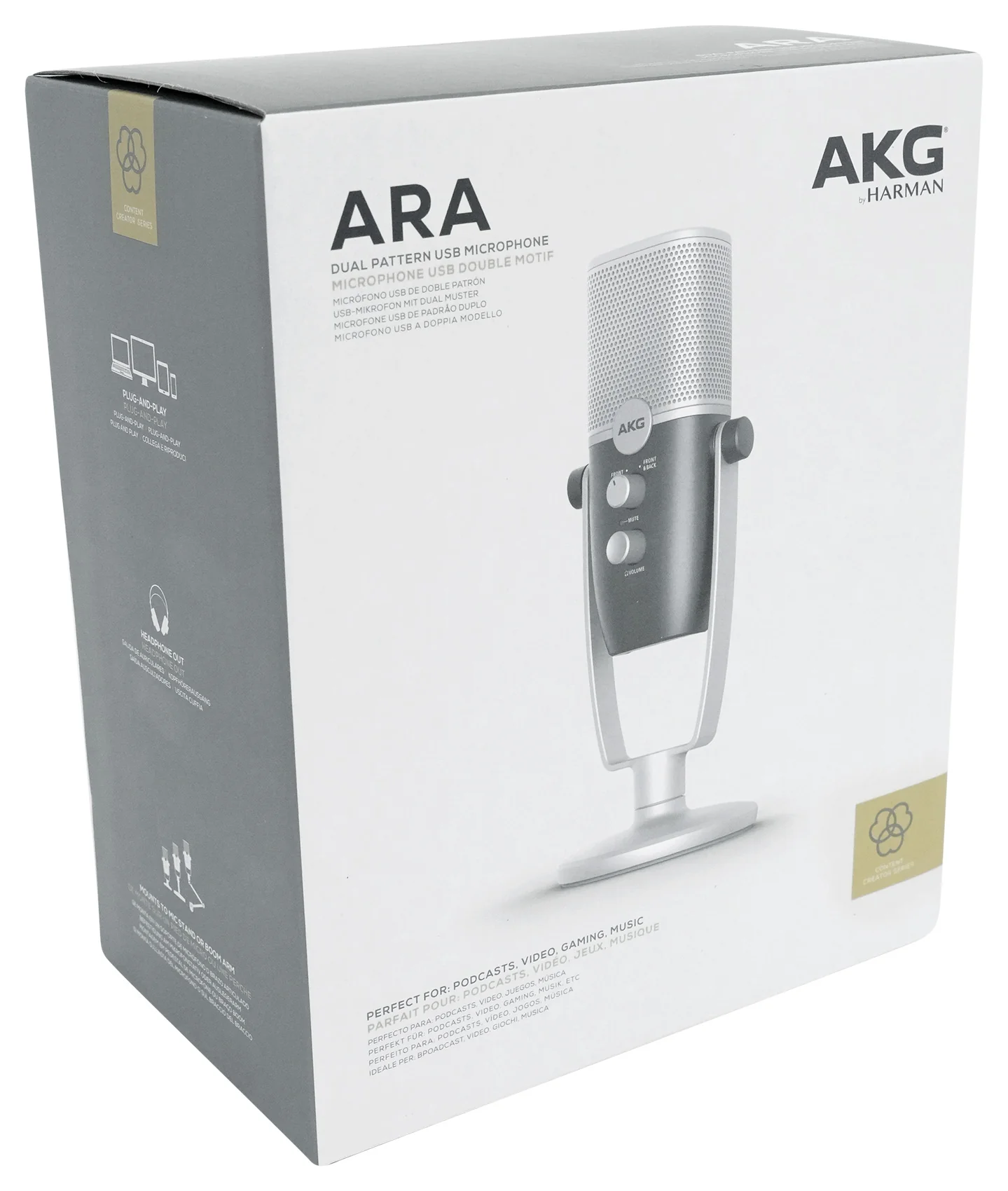 AKG ARA C22 USB Condenser Microphone+Mic Boom Arm For Recording/Podcast/Gamer - Image 21