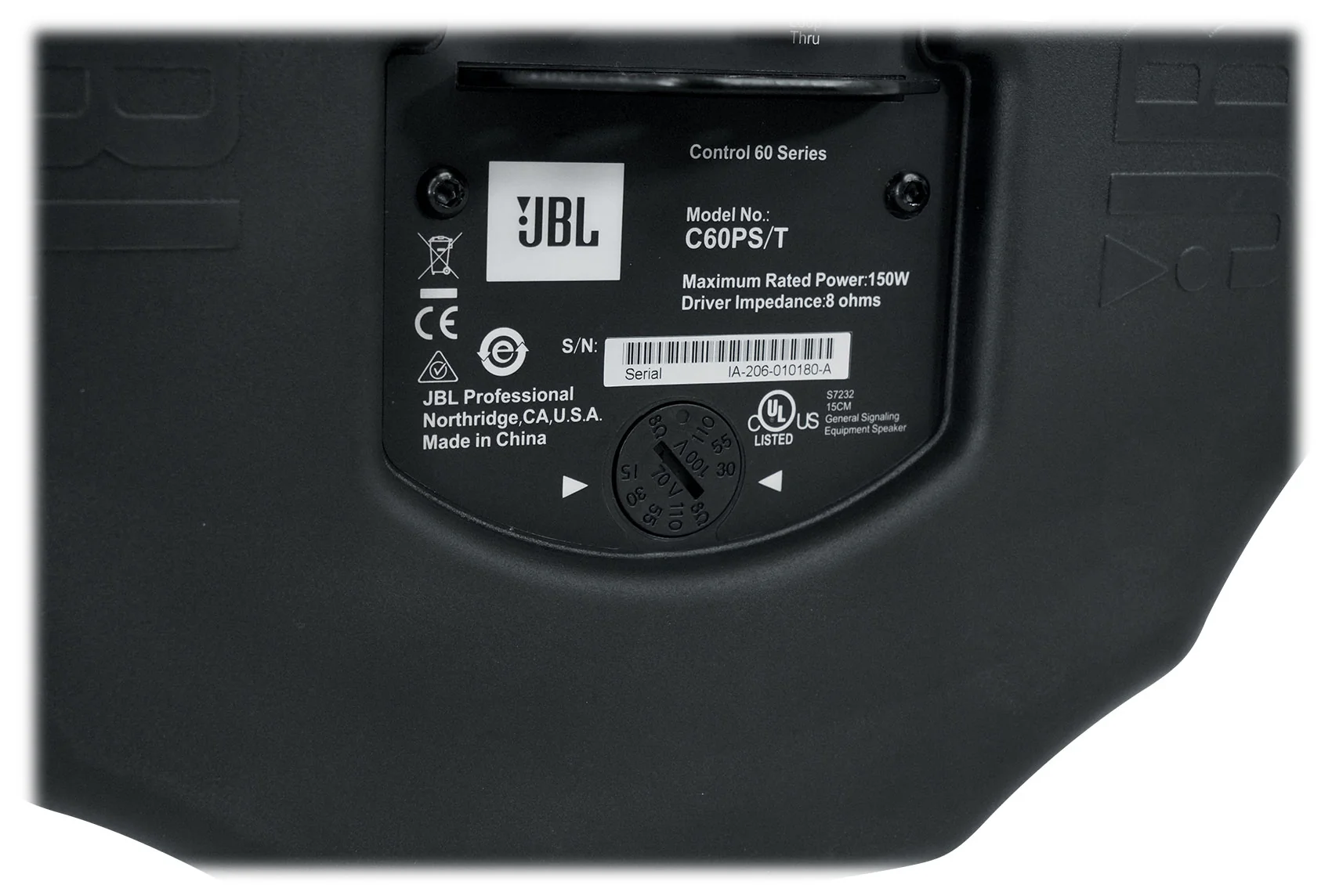 Pair JBL Control 60PS/T C60 Commercial 70v Black Pendant Subwoofers+Amp C60PS/T - Image 11