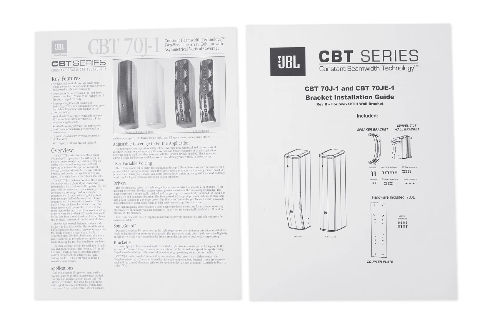 JBL CBT 70J-1-WH 500w 2-Way Swivel Wall Mount Line Array Column Speaker in White [Open Box] - Image 12