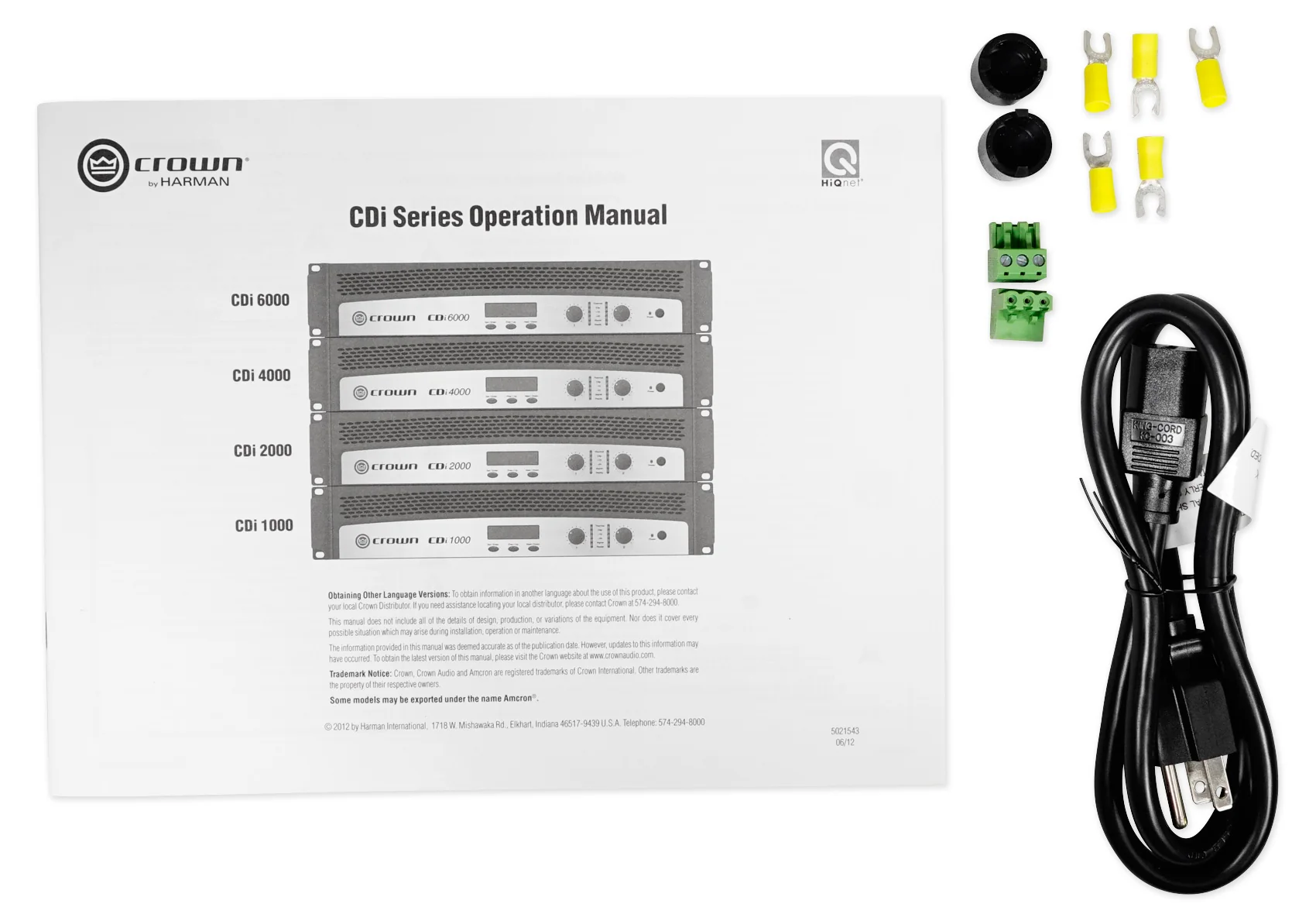 Crown CDi1000 2-Channel 70V Commercial Amplifier+Preamp Mixer w/Bluetooth+Mic - Image 24