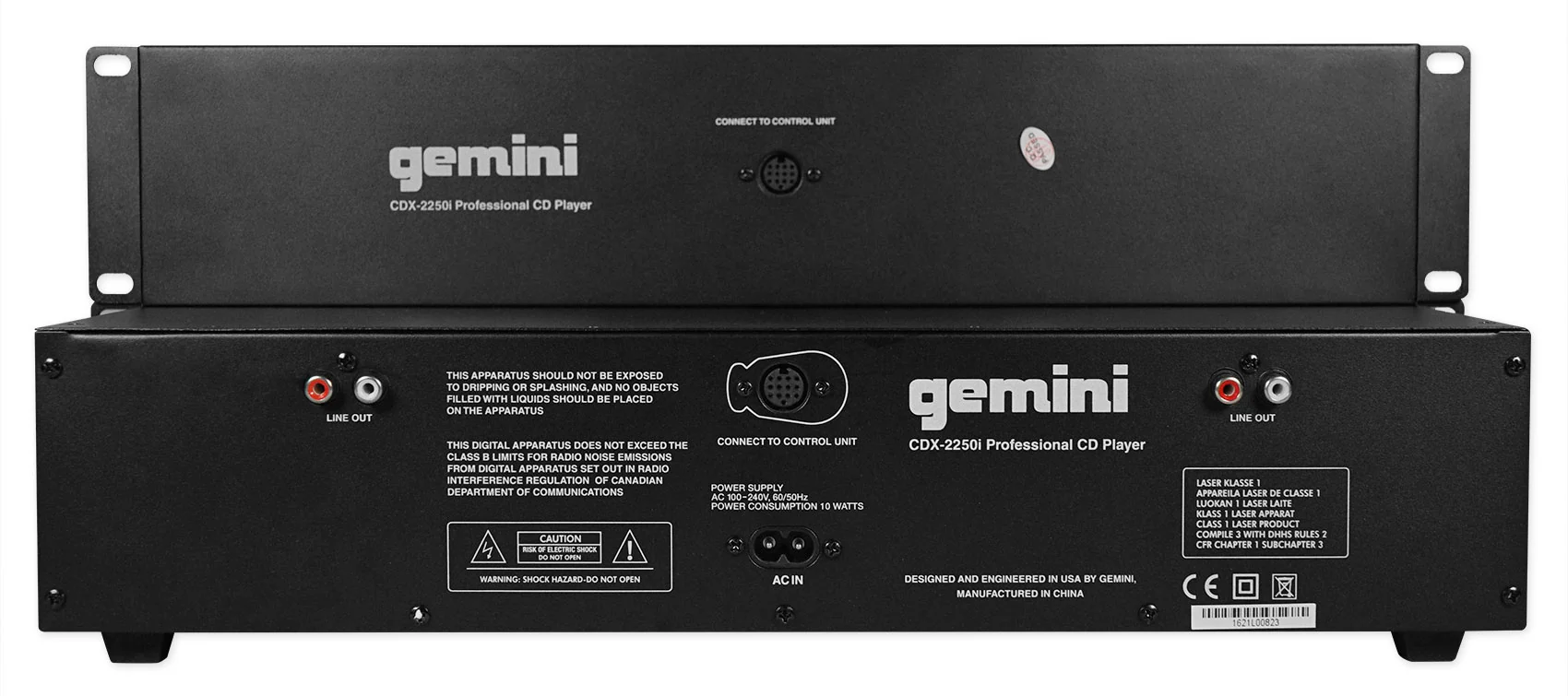 Gemini CDX-2250i Pro DJ Dual Two Deck Rack CD/MP3 Media Player w/USB+Power Strip - Image 7