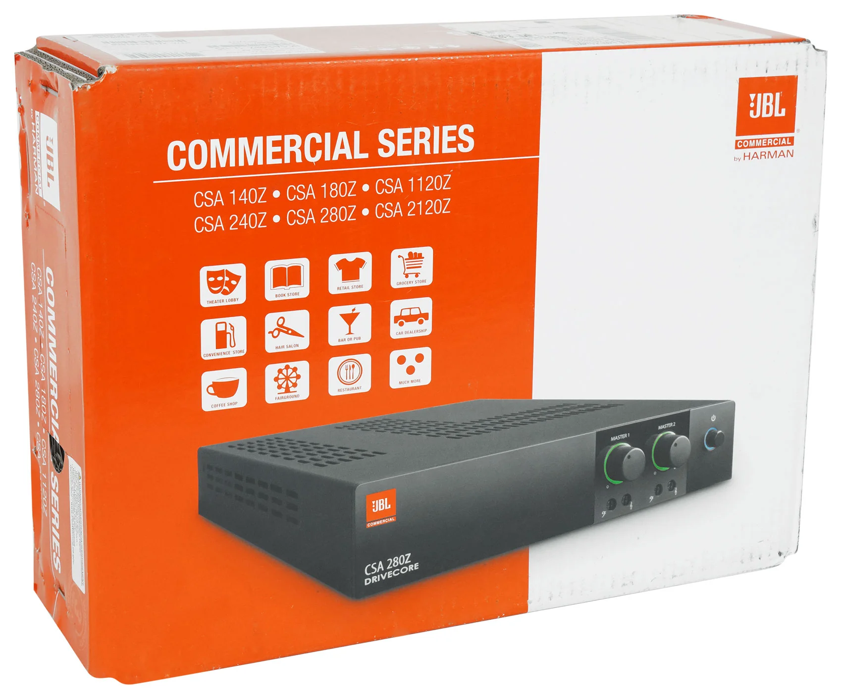 JBL CSA 140Z Commercial 70v Amplifier Amp+(4) 3.5" Black Cube Speakers CSA140Z - Image 16