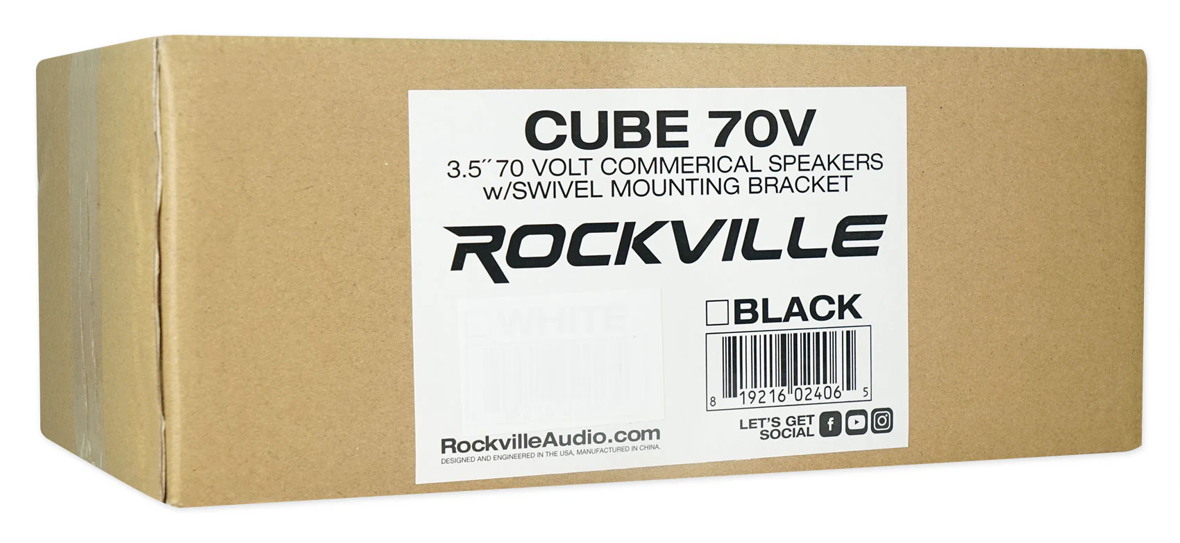 JBL CSA 140Z Commercial 70v Amplifier Amp+(4) 3.5" Black Cube Speakers CSA140Z - Image 8