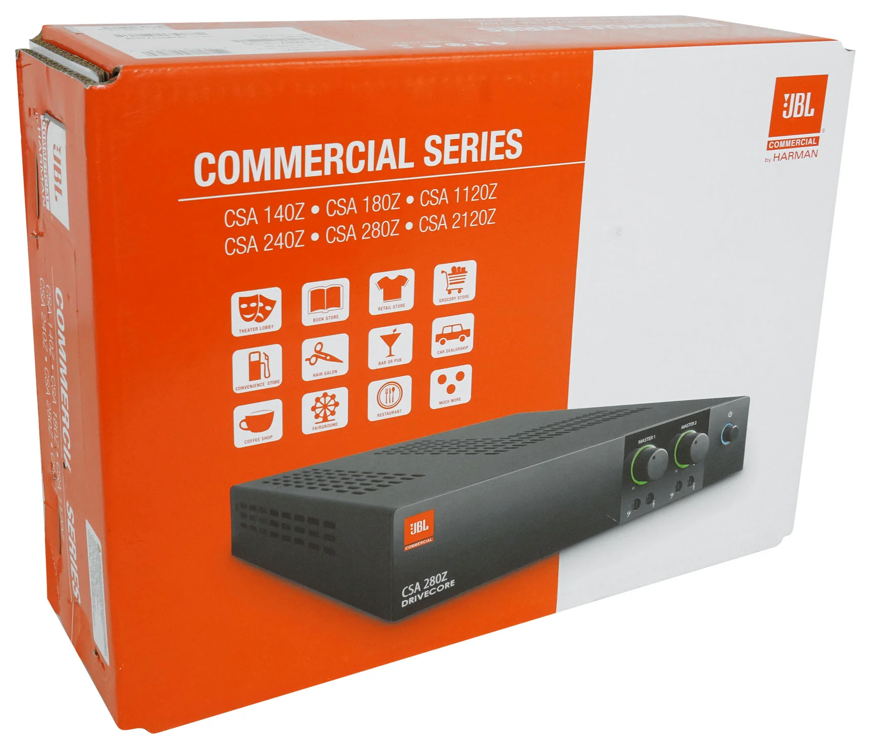 JBL CSA 280Z Commercial 70v Amplifier+(4) 6.5" In-Ceiling Speakers+8" Subwoofer - Image 12