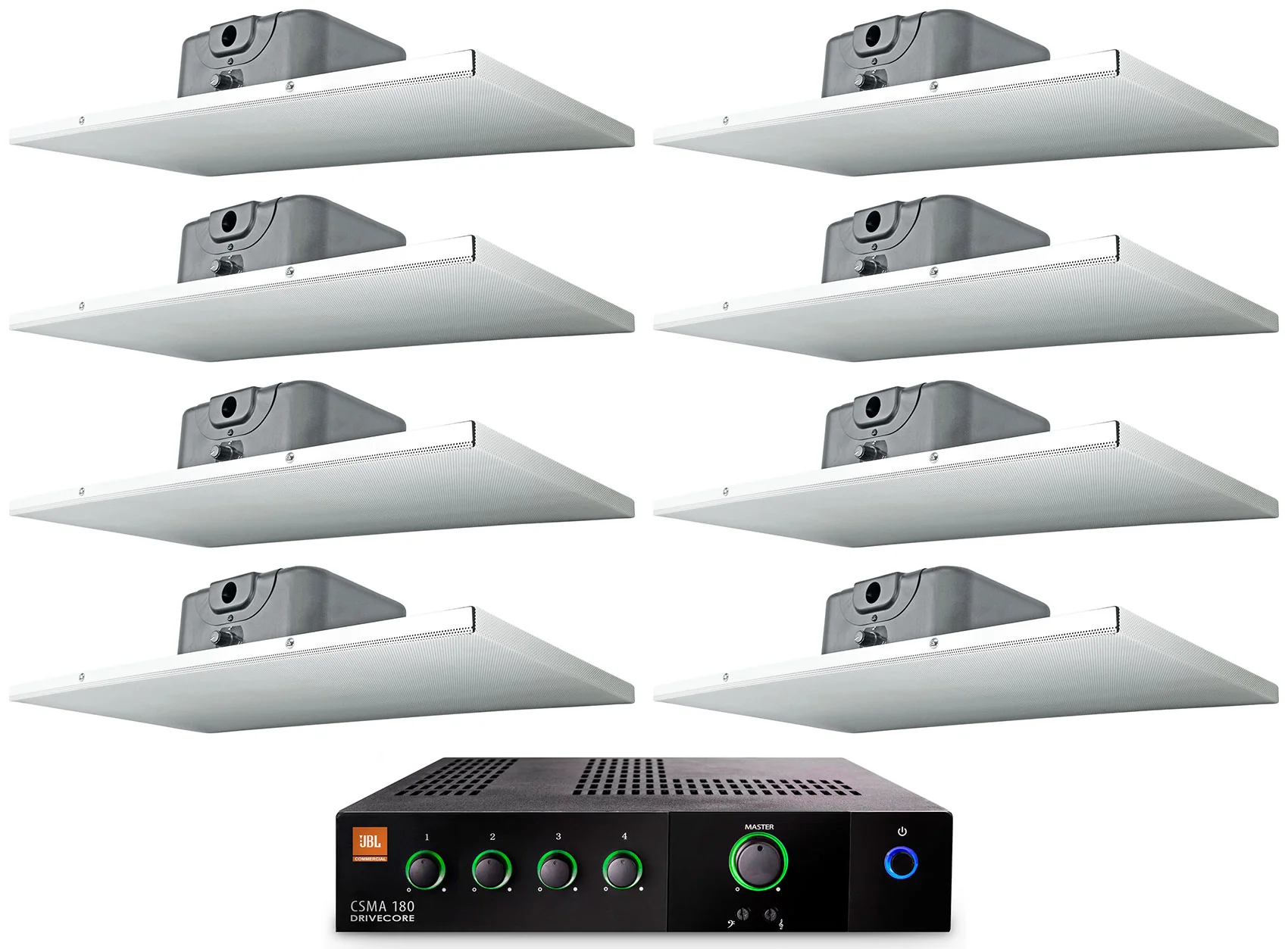JBL CSMA 180 Commercial 70v Amplifier+(8) 2' X 1' Drop Ceiling Tile Speakers