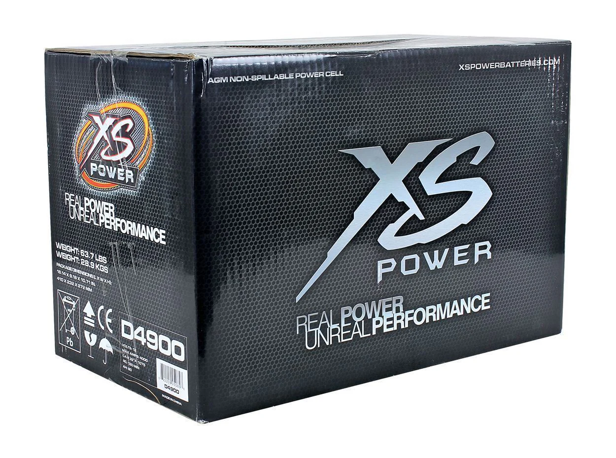 XS Power D4900 4000 Amp 12V Power Cell Car Audio Battery + Power/Ground Wires - Image 10