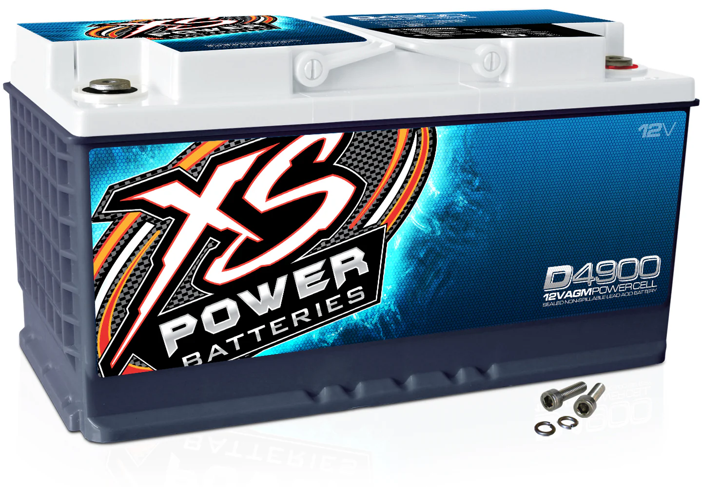 XS Power D4900 4000 Amp 12V Power Cell Car Audio Battery + Power/Ground Wires - Image 5