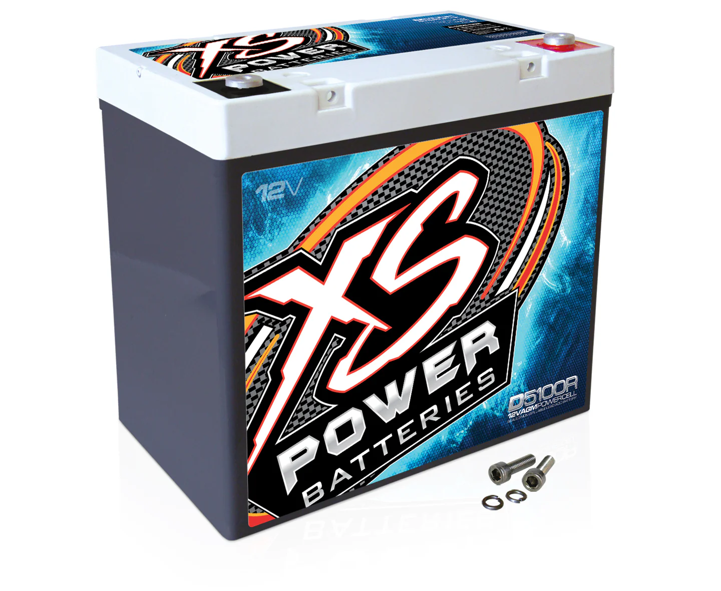 XS Power D5100R 3100 Amp AGM Power Cell Car Audio Battery + Power/Ground Wires - Image 3