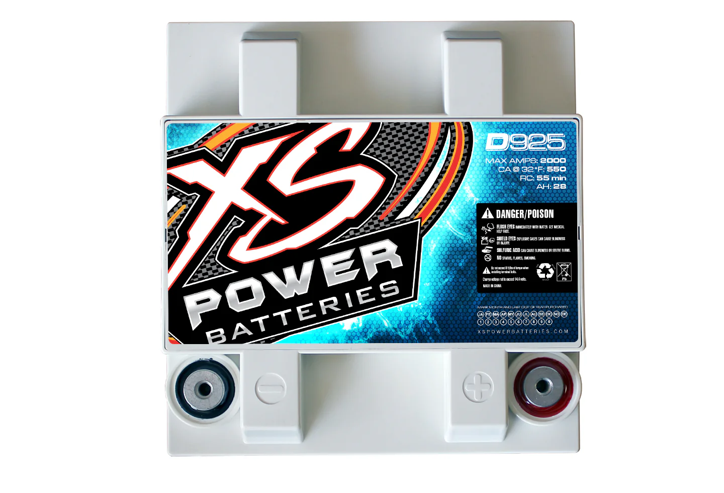 XS Power D925 2000 Amp Car Audio Battery+Terminal Hardware+Power/Ground Wires - Image 8