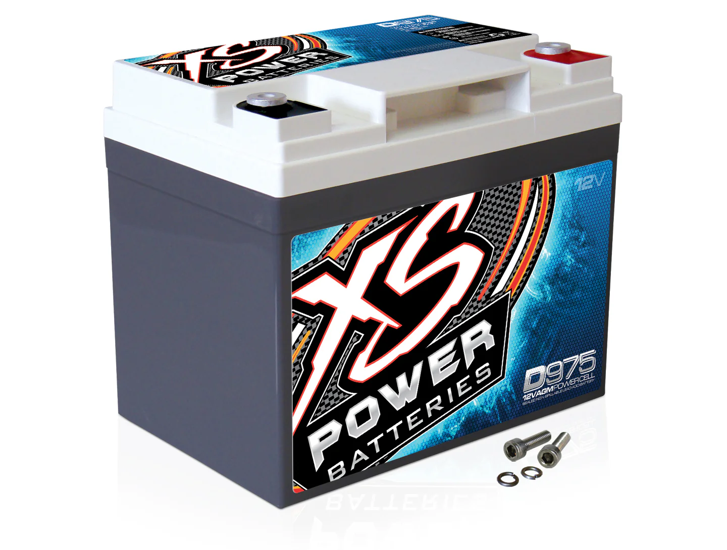XS Power D975 2100 Amp AGM Power Cell Car Battery+Hardware+Power/Ground Wires - Image 6