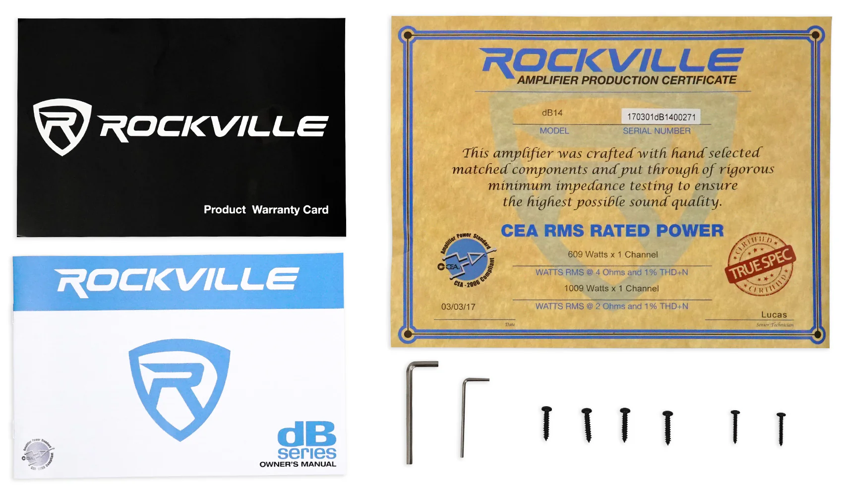 dB14 2-Ohm Mono Amplifier + RWK4CU OFC Amp Kit Bundle - Image 6