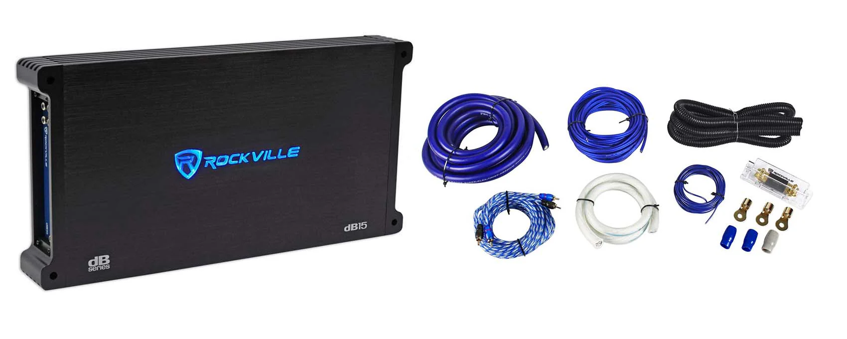 dB15 Mono Amplifier + 0 AWG Copper Amp Kit Bundle