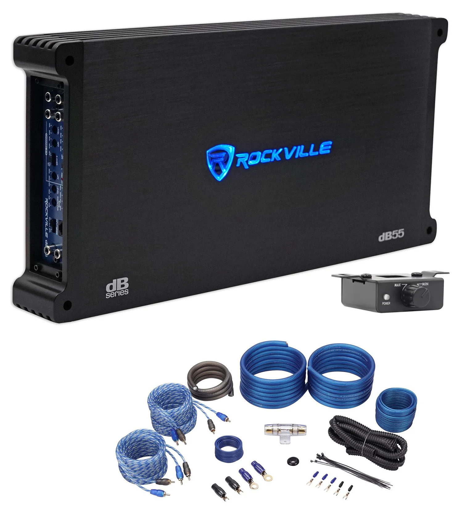 dB55 5-Channel Amplifier + 4 AWG 4-Channel Kit Bundle