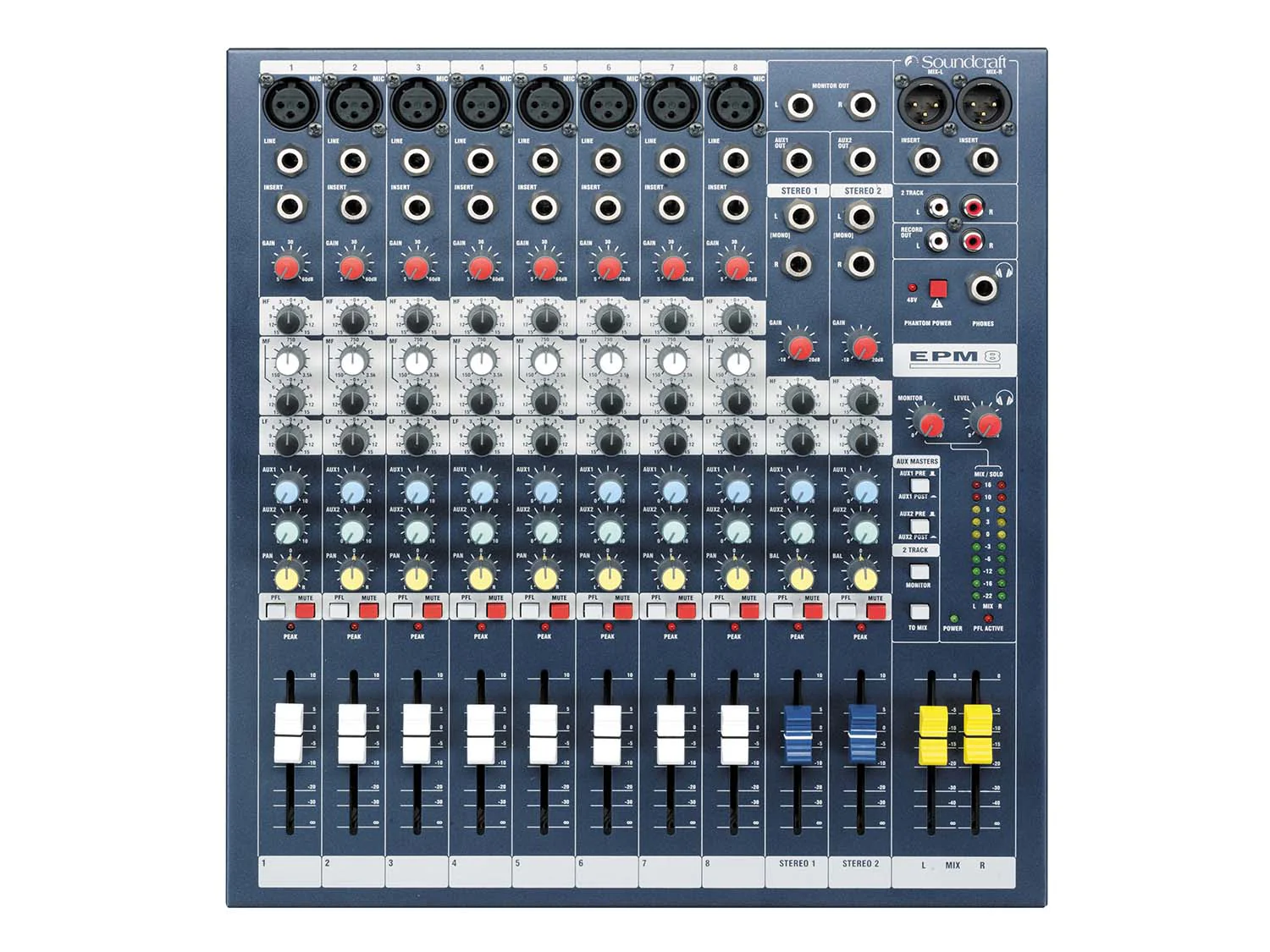 Soundcraft EPM8 2 Bus Recording/Live Mixer Console EPM 8+7 Piece Drum Mic Kit - Image 11