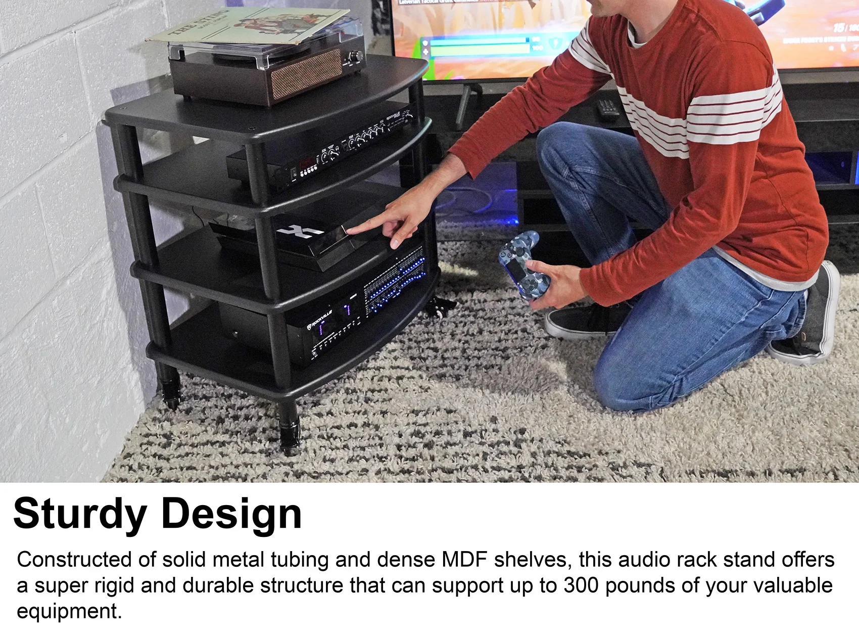 FLX Black 4-Shelf + FLX Black Add-On Shelf Bundle - Image 12