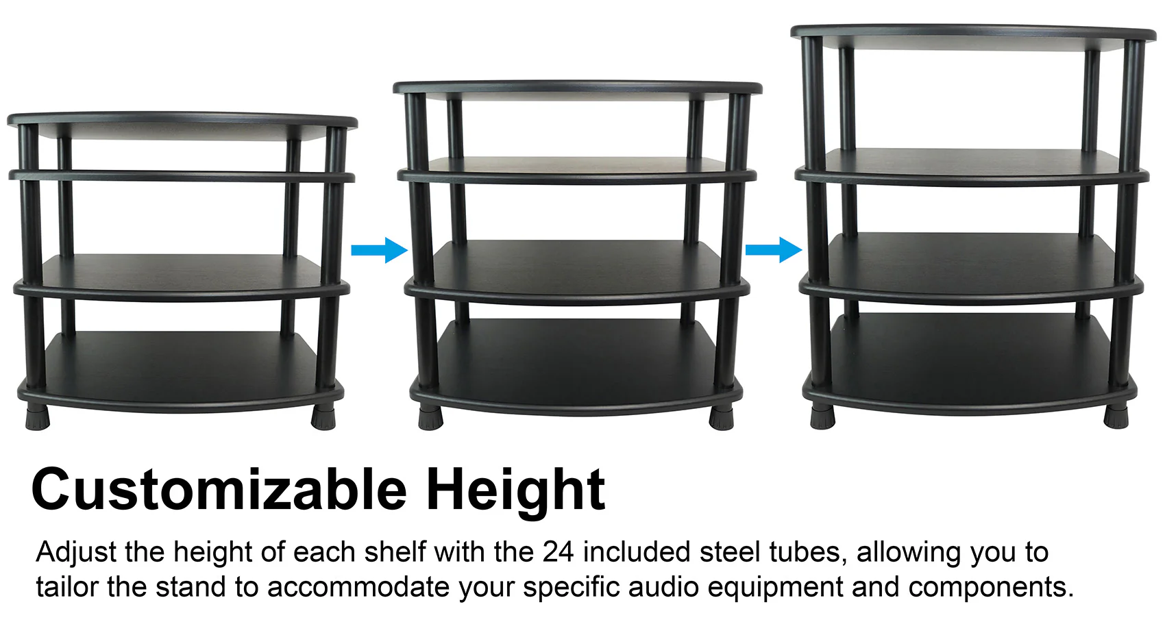 FLX Black 4-Shelf + FLX Black Add-On Shelf Bundle - Image 13