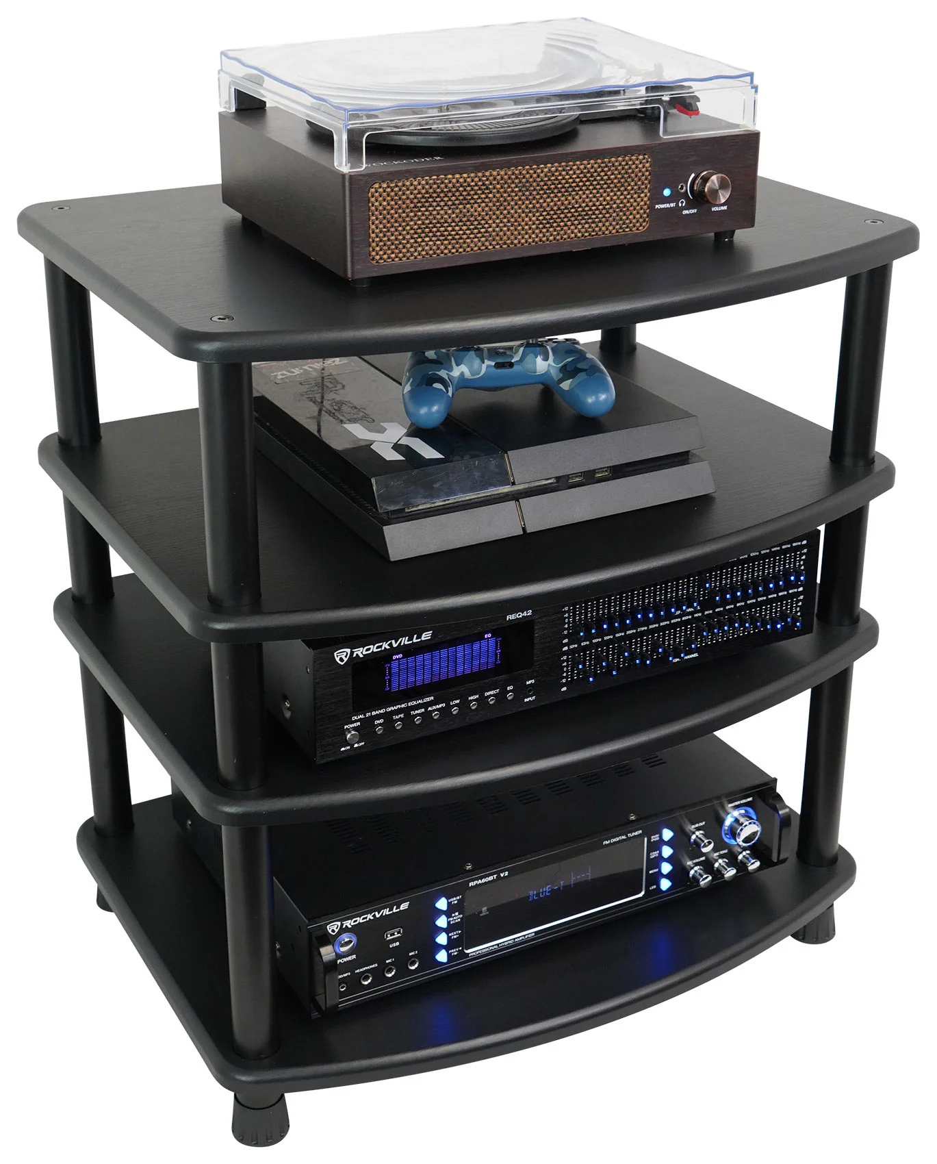 FLX Black 4-Shelf + FLX Black Add-On Shelf Bundle - Image 9