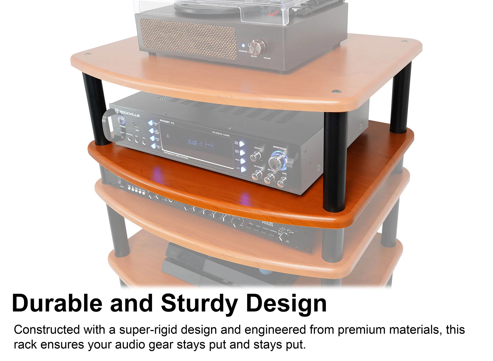 FLX Classic Wood 4-Shelf + Classic Wood Add-On Shelf Bundle - Image 4