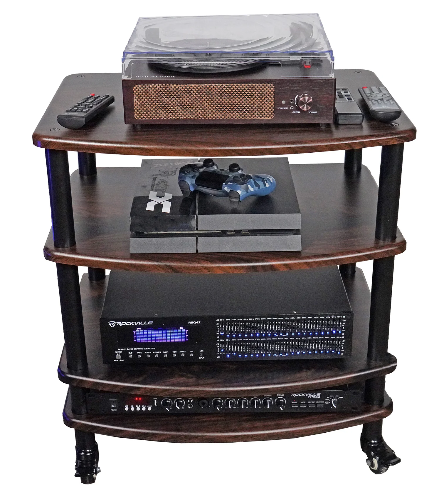 FLX Dark Wood + RHTSD Dark Wood Speaker Stands Bundle - Image 2