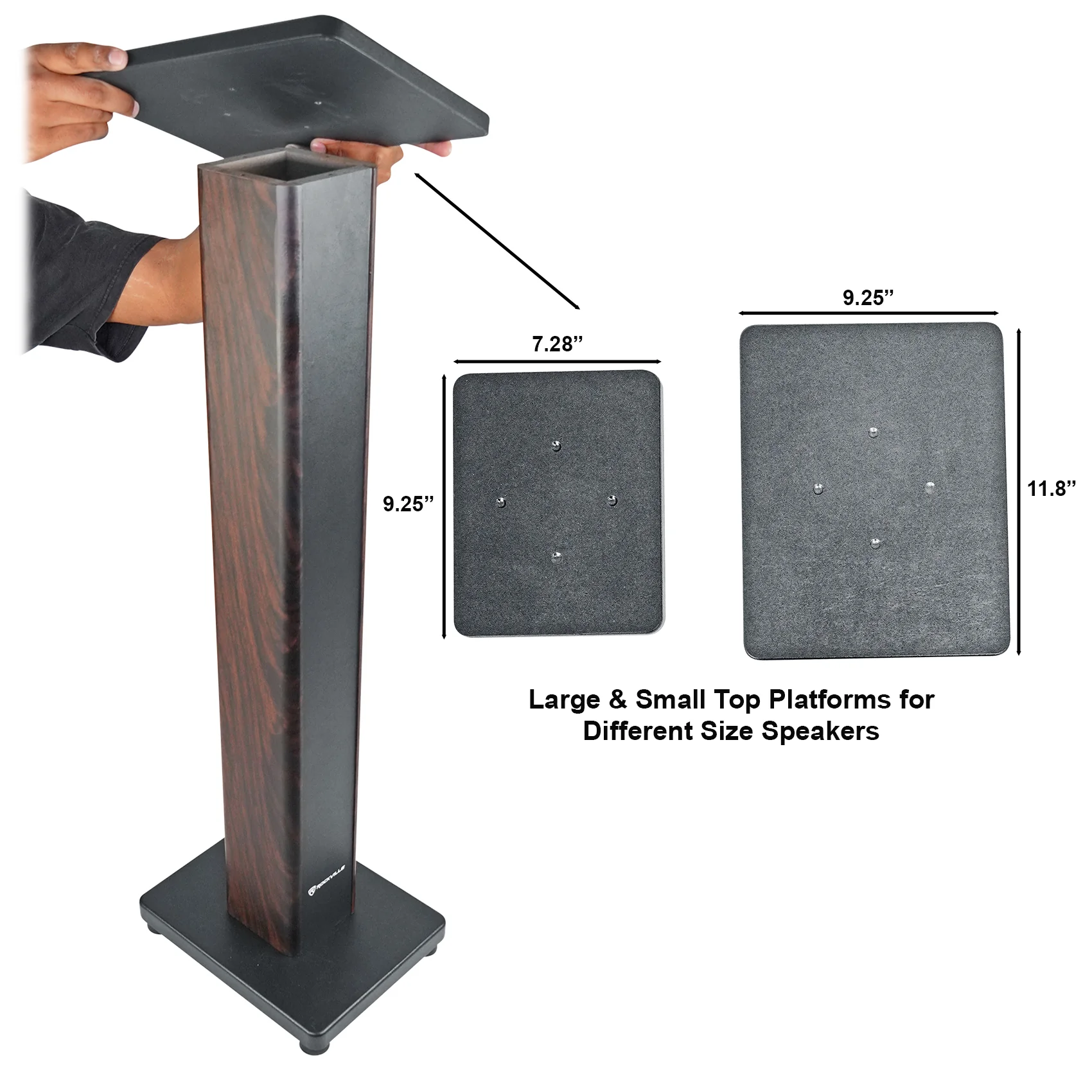 FLX Dark Wood + RHTSD Dark Wood Speaker Stands Bundle - Image 5