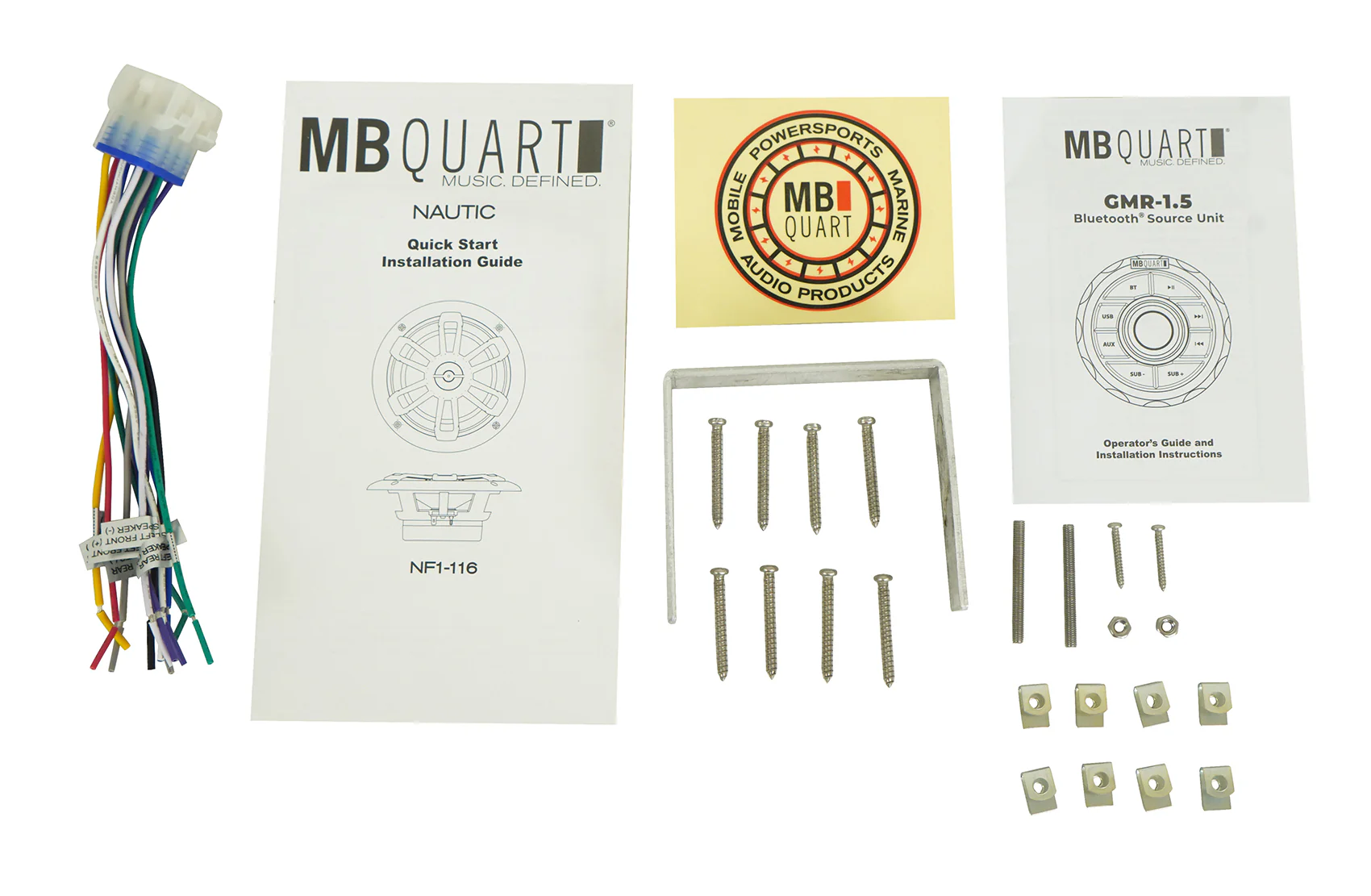 MB QUART GMR1.5S2W Marine Gauge Receiver w/ Bluetooth+(2) White 6.5" Speakers [Open Box] - Image 9