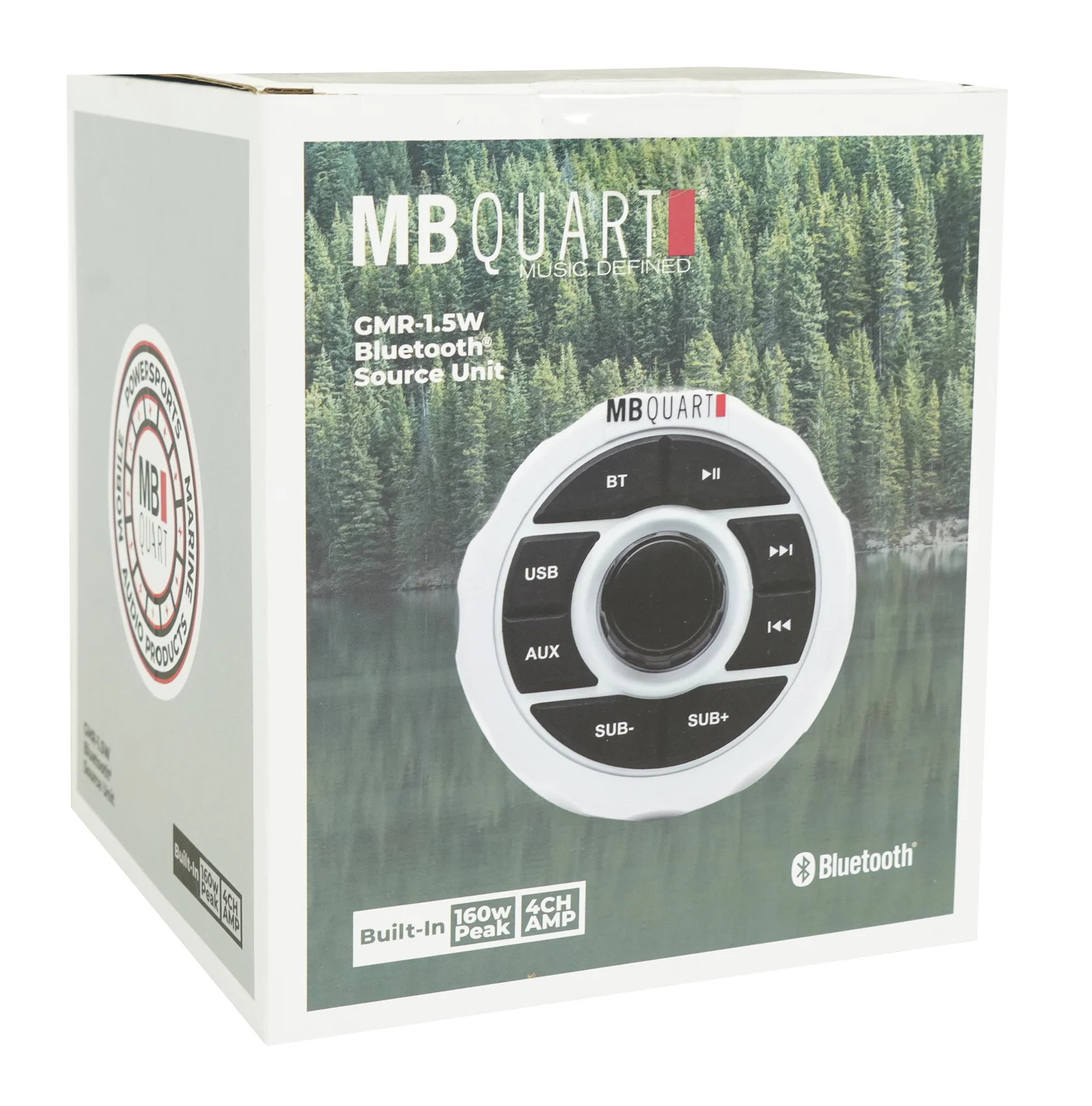 MB QUART GMR-1.5W Marine Receiver w/Bluetooth/USB/Aux+(4) Rockville 8" Speakers - Image 14