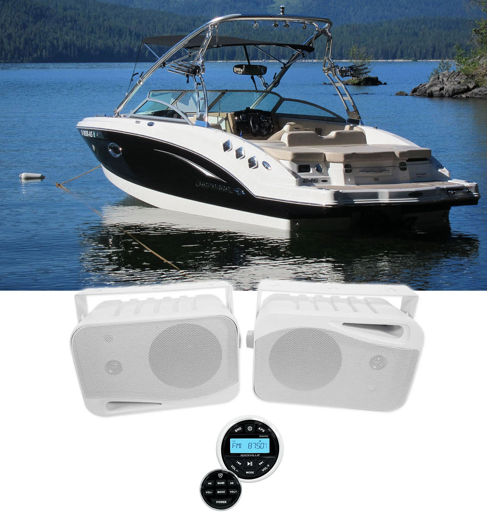 HP4S White 2-Pack + RGHR2 Marine Receiver Bundle