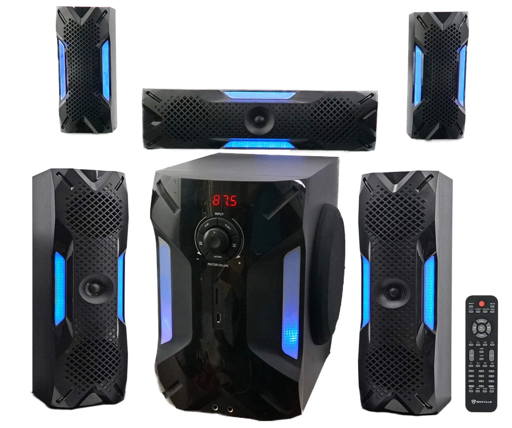 HTS56 5.1 Home Theater Karaoke System with 2 Microphones - Image 8
