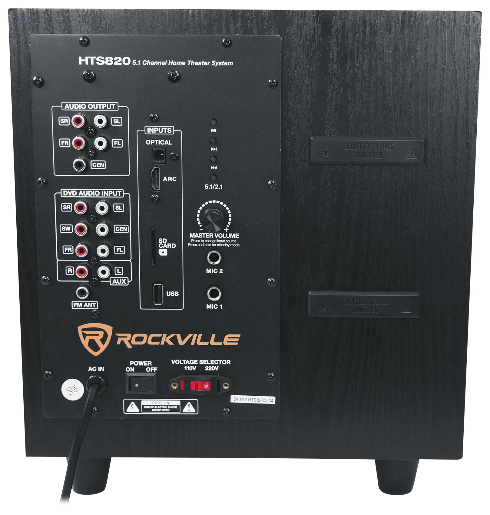 HTS820 5.1 System + RMC-XLR Wired Microphone Bundle - Image 6