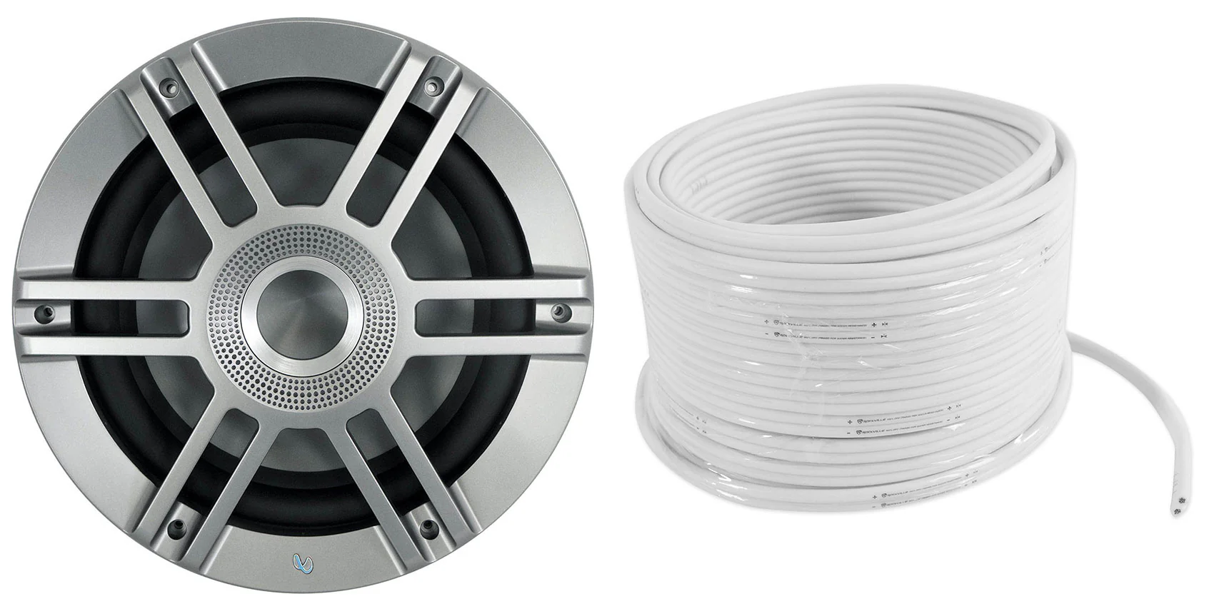 Infinity KAPPA 1050M 10" 900 Watt Marine Subwoofer w/ RGB Lighting+Speaker Wire
