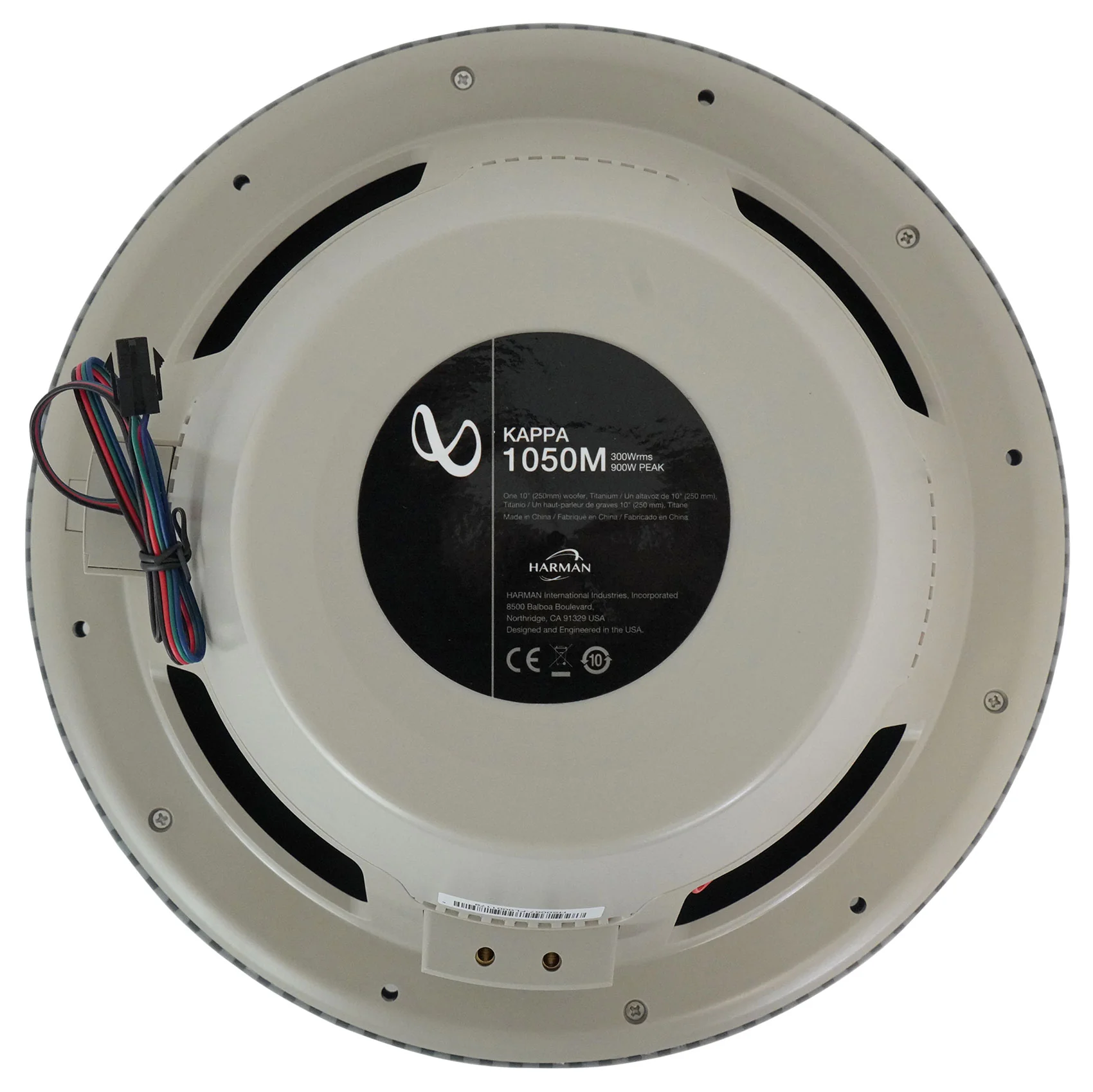 Infinity KAPPA 1050M 10" 900 Watt Marine Subwoofer w/ RGB Lighting+Speaker Wire - Image 8
